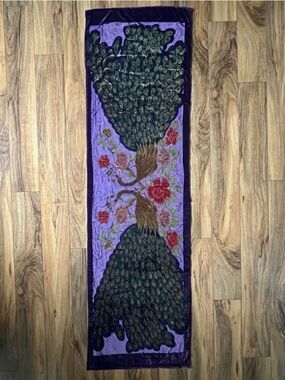 Peacock Velvet Shawl